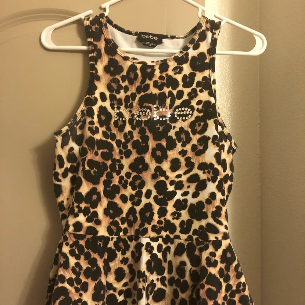 Bebe Leopard Print Peplum